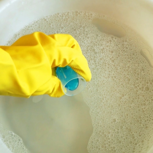 Soap Buds Test in a Basin
